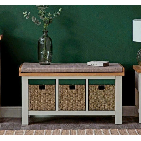 385245 : Băng Ghế Dài Lót Nệm + 3 Hộp Lục Bình Đang Lưu Trữ